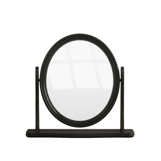 Maison Noir Oak and Black Painted Dressing Table Mirror