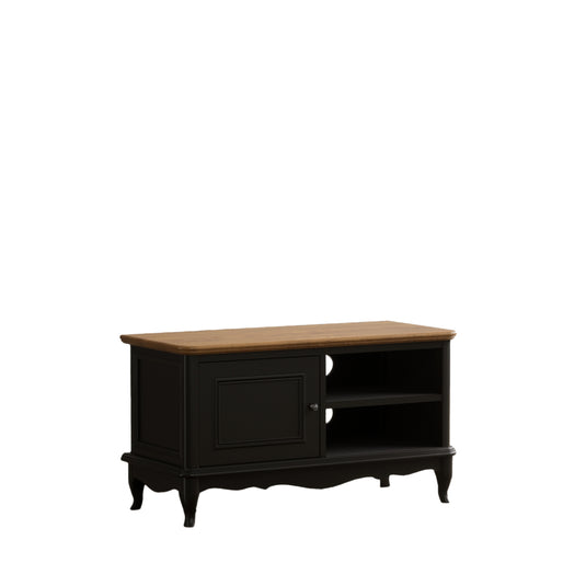 Maison Noir Oak and Black Painted Console Table