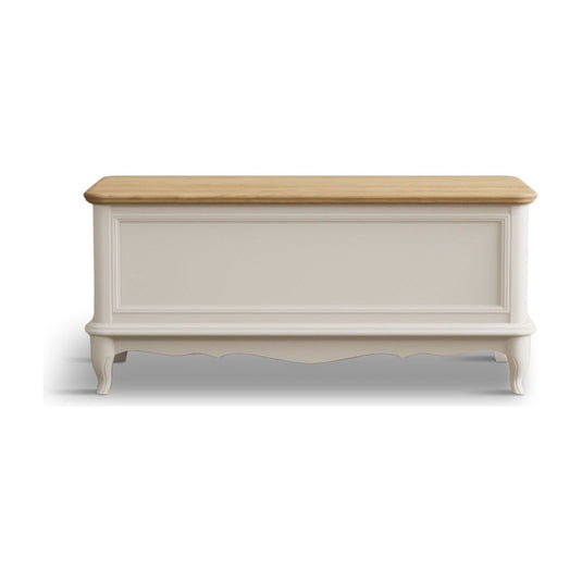 Maison Oak and Soft White Painted Blanket Box