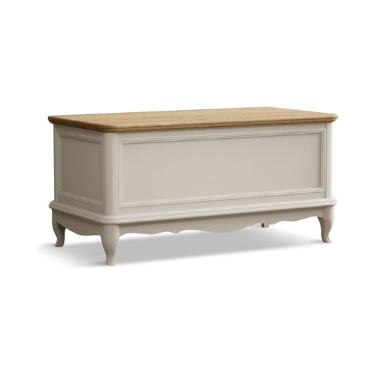 Maison Oak and Soft White Painted Blanket Box