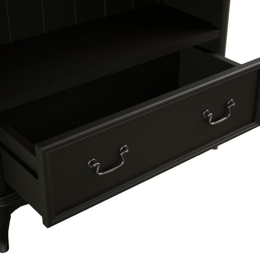 Maison Noir Oak and Black Painted Tall Bookcase