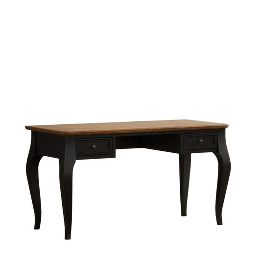 Maison Noir Oak and Black Painted Computer Desk