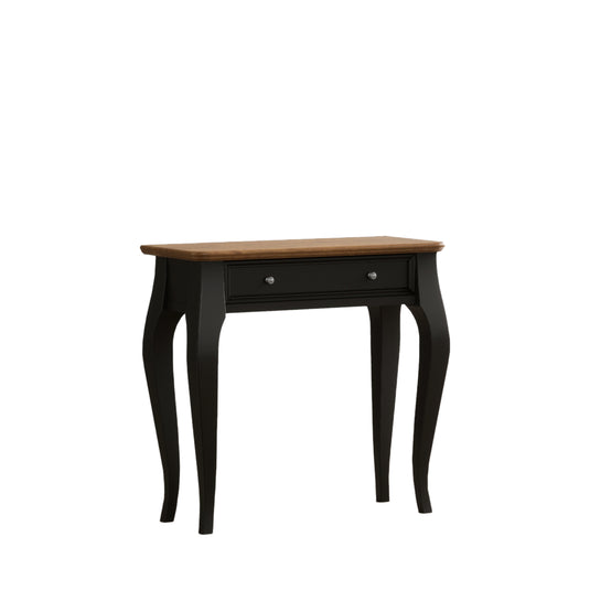 Maison Noir Oak and Black Painted Console Table