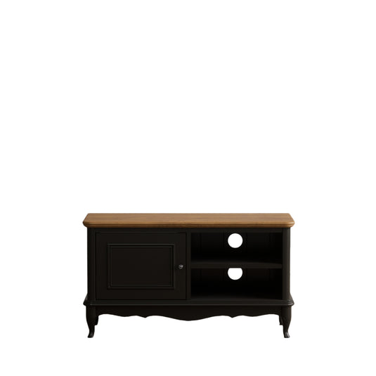 Maison Noir Oak and Black Painted Console Table