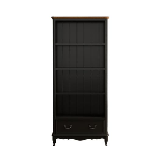 Maison Noir Oak and Black Painted Tall Bookcase