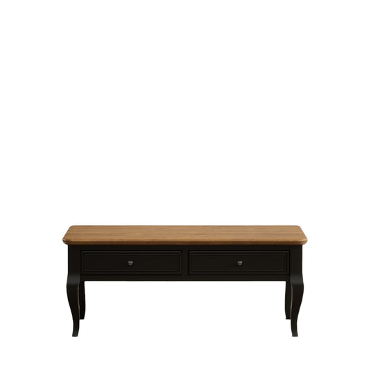 Maison Noir Oak and Black Painted Coffee Table