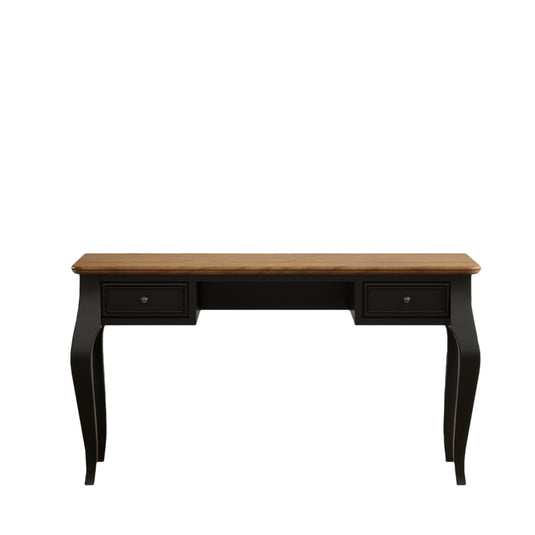 Maison Noir Oak and Black Painted Computer Desk