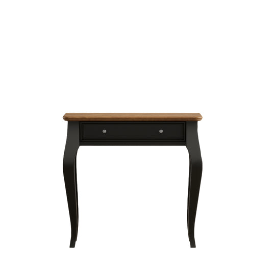 Maison Noir Oak and Black Painted Console Table