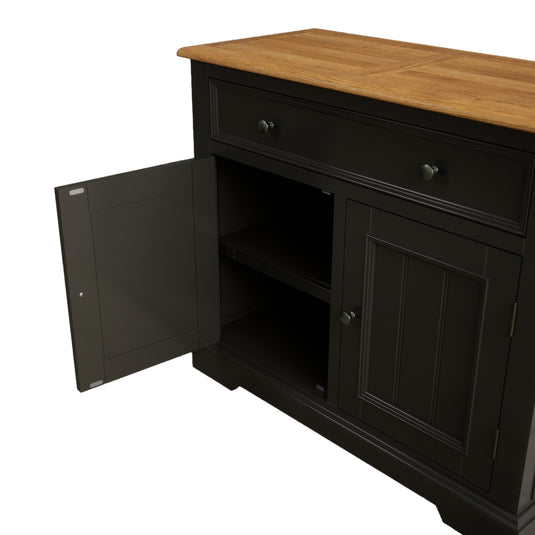 Marden Oak and Black Painted Small Sideboard