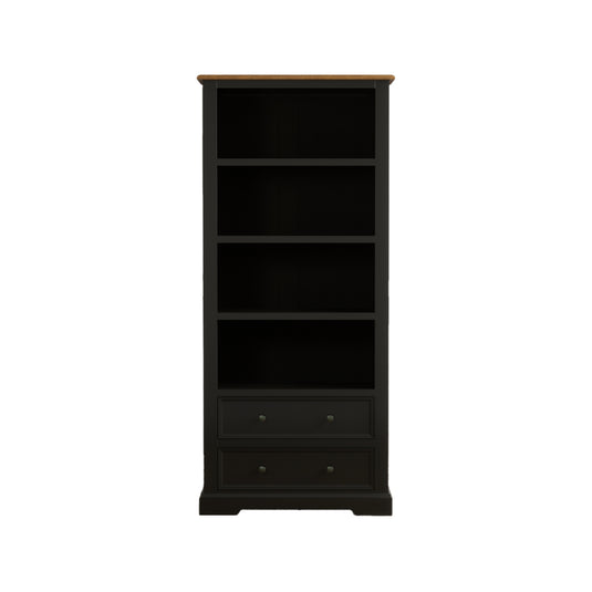 Marden Oak and Black Painted Tall Bookcase
