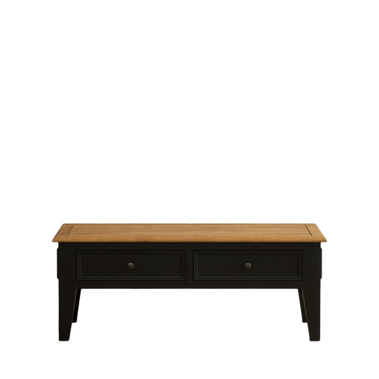 Marden Oak and Black Painted 4 Drawer Coffee Table