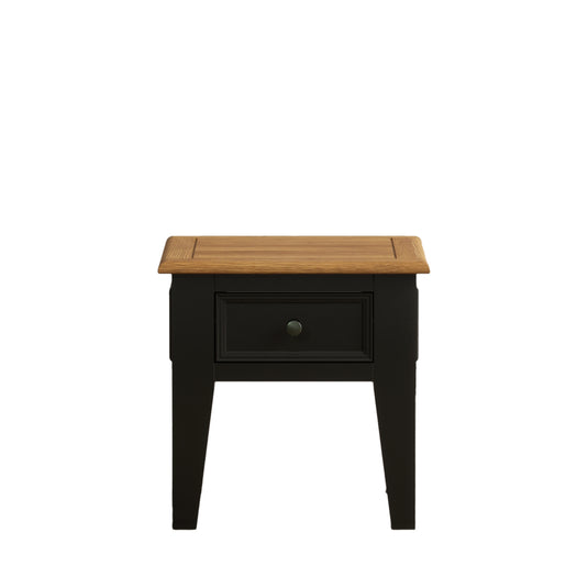 Marden Oak and Black Painted Lamp Table