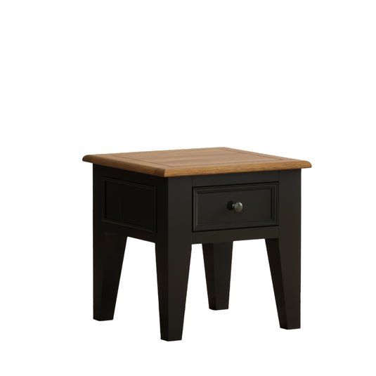 Marden Oak and Black Painted Lamp Table