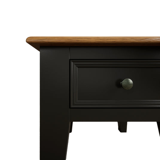 Marden Oak and Black Painted Lamp Table