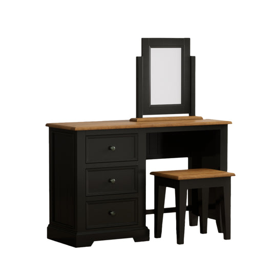 Marden Oak and Black Painted Dressing Table Set