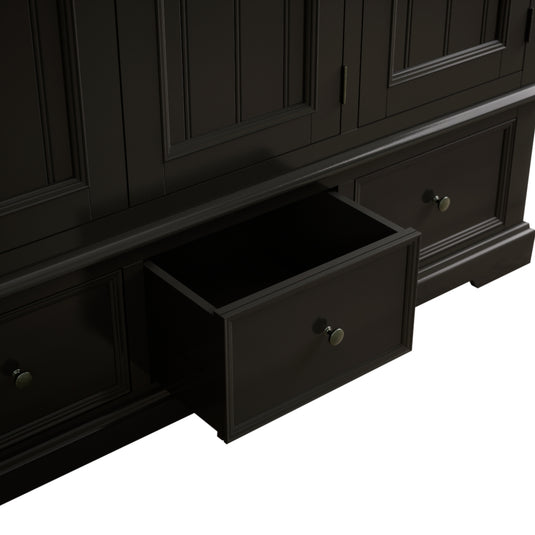 Marden Oak and Black Painted Triple Wardrobe
