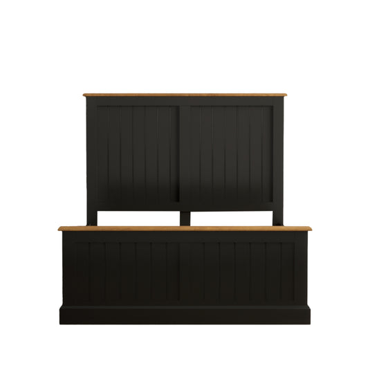 Marden Oak and Black Painted Double Bed