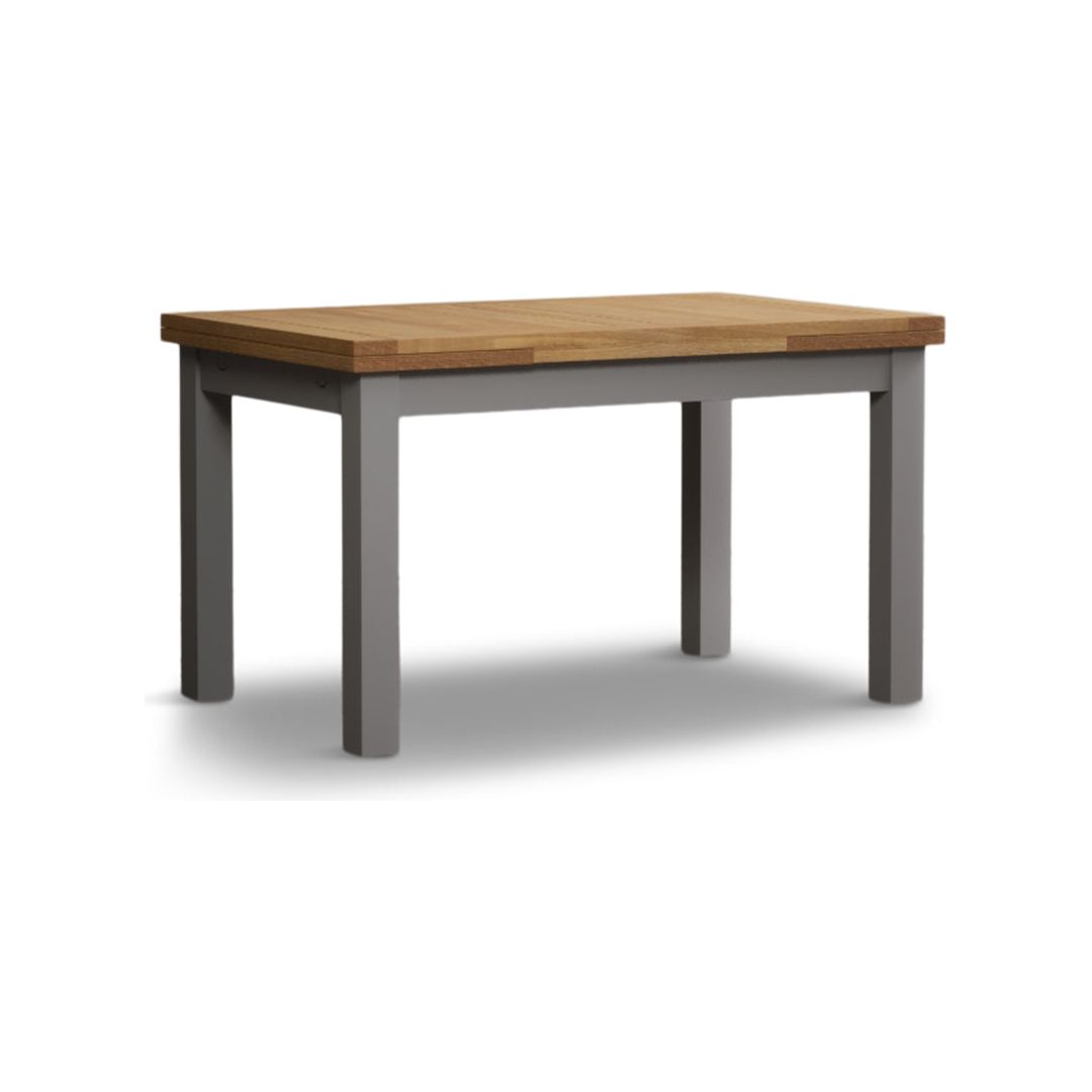Extending 140cm Oak Light Grey Painted Dining Table