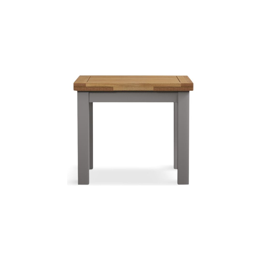Extending Romney 90cm Oak and Light Grey Painted Dining Table