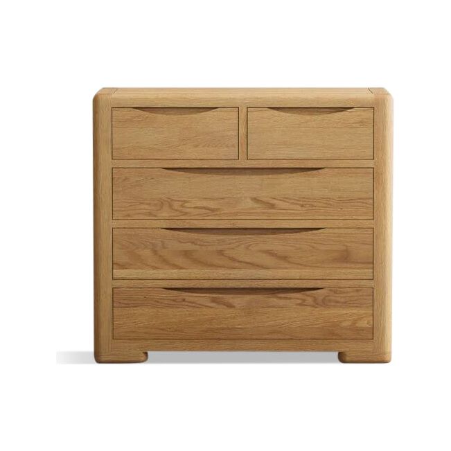 Solid Oak 2 Over 3 Chest drawers