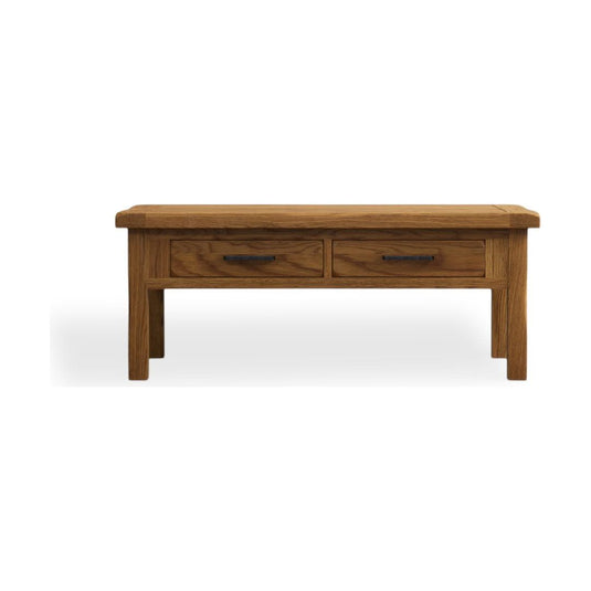 Country Rustic Solid Oak 4 Drawer Coffee Table Coffee Tables Country Rustic 