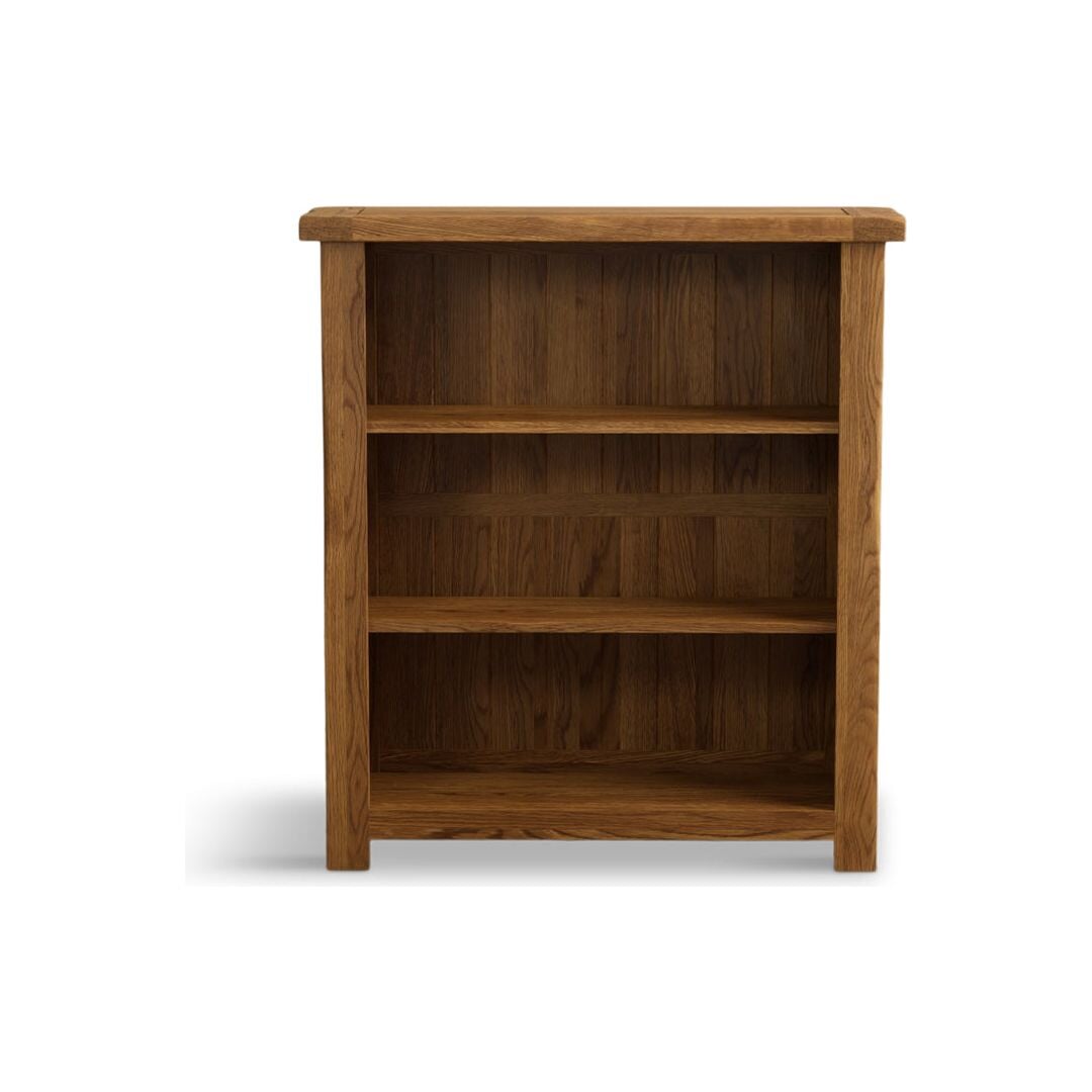 Harleston Rustic Solid Oak Small Bookcase | Furniture 48