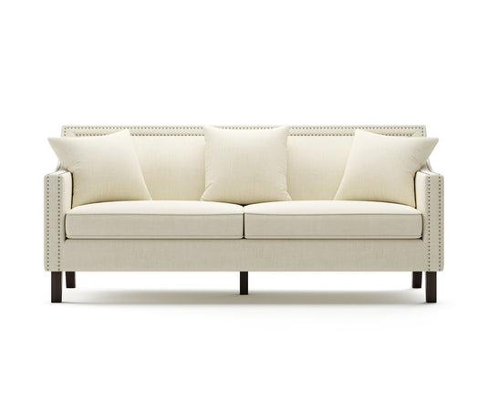 Highfield Ivory Linen 3 Seater Sofa