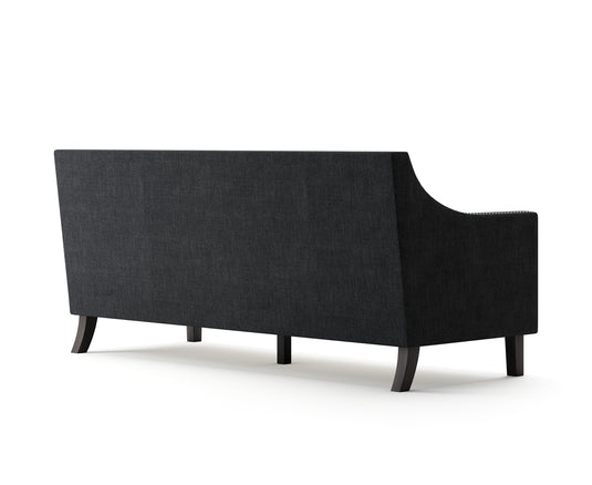 Highfield Black Linen 3 Seater Sofa