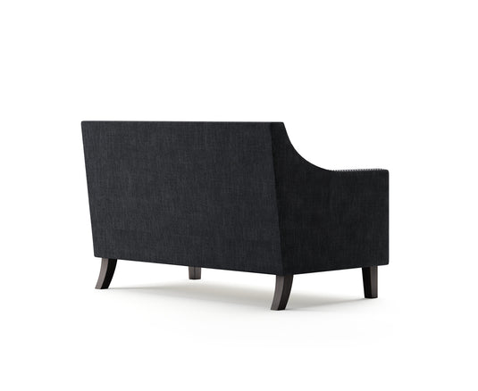 Highfield Black Linen 2 Seater Sofa