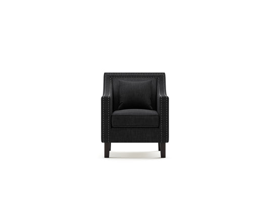 Highfield Black Linen Armchair