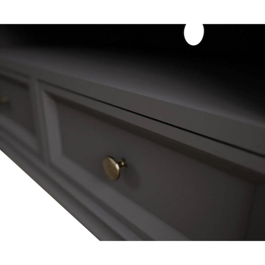 Philippe Oak and Charcoal Grey Painted Corner TV Cabinet