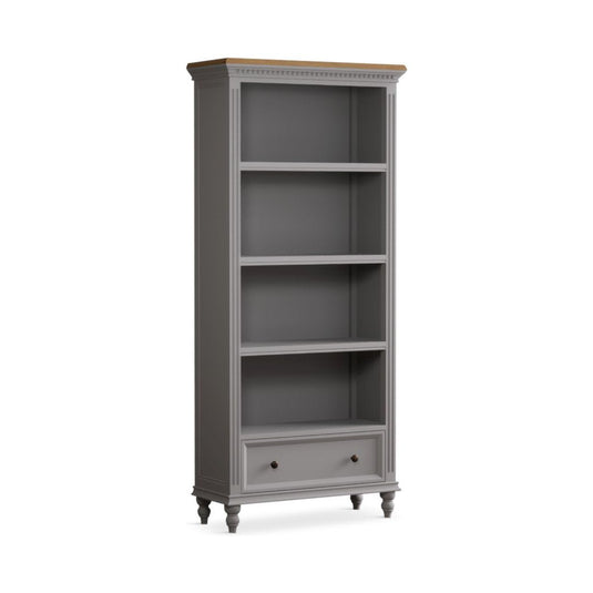 Francis Oak and Light Grey Painted Tall Bookcase Storage Francis 