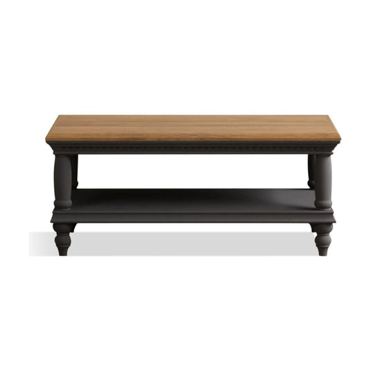 Philippe Oak and Charcoal Grey Painted Petite Coffee Table