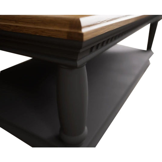 Philippe Oak and Charcoal Grey Painted Petite Coffee Table