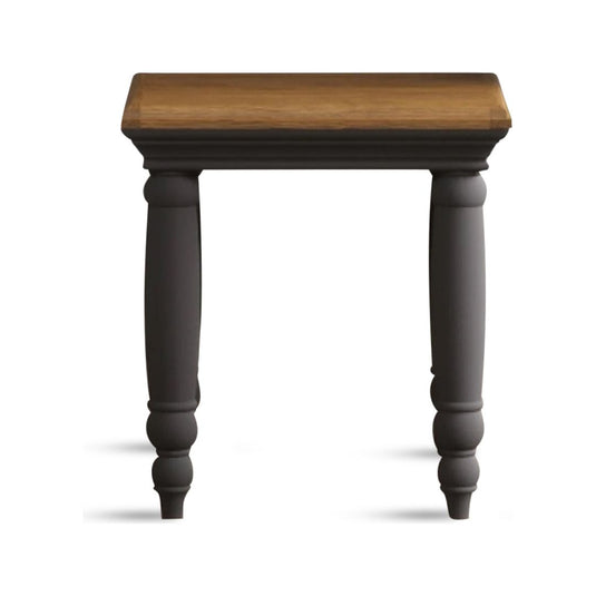 Philippe Oak and Charcoal Grey Painted Dressing Table Stool