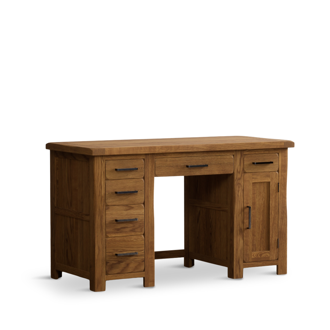 Oak Computer Stool Harleston Rustic Solid Oak Computer Desk | Furniture 48