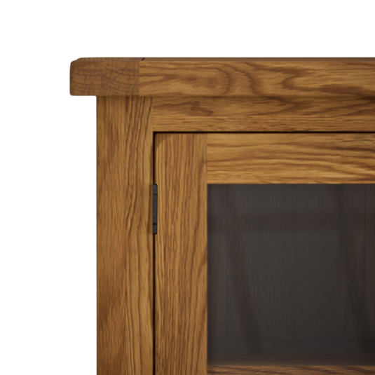 Harleston Rustic Solid Oak Glazed Display Cabinet