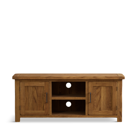 Harleston Rustic Solid Oak Widescreen TV Cabinet