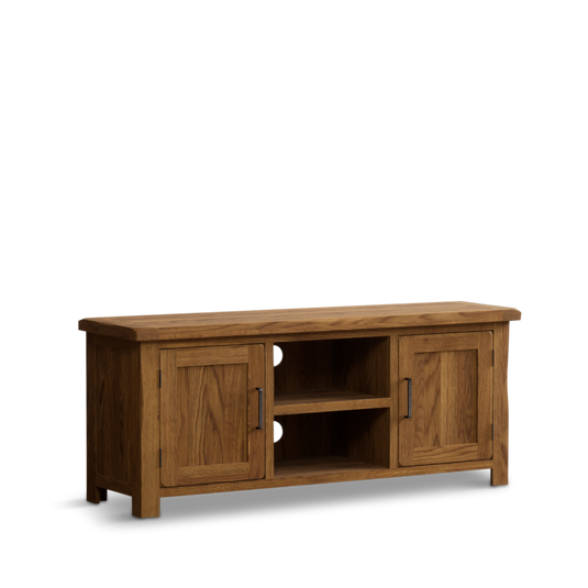 Harleston Rustic Solid Oak Widescreen TV Cabinet