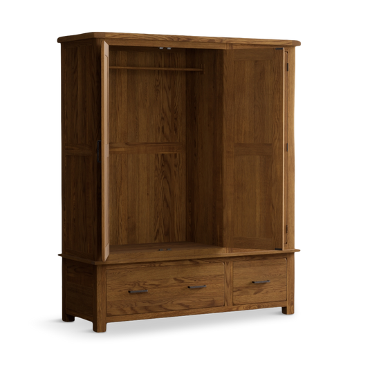 Harleston Rustic Solid Oak Triple Wardrobe