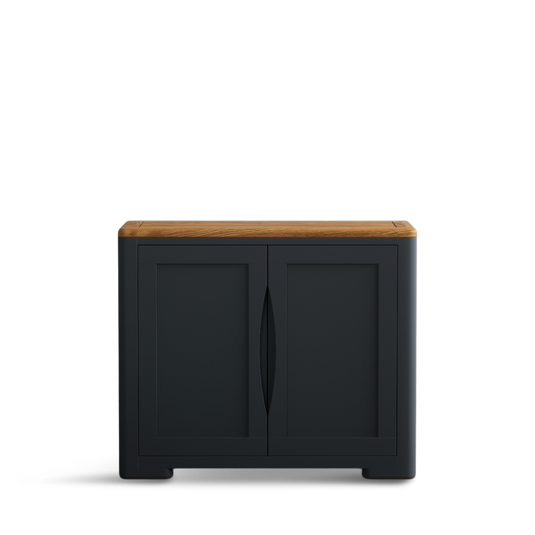Blair Dark Blue Painted and Rustic Top Small Sideboard
