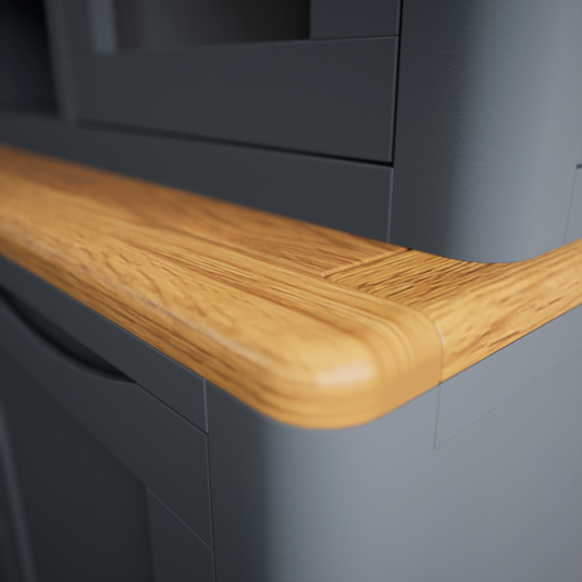 Blair Dark Blue Painted and Rustic Top Large Dresser