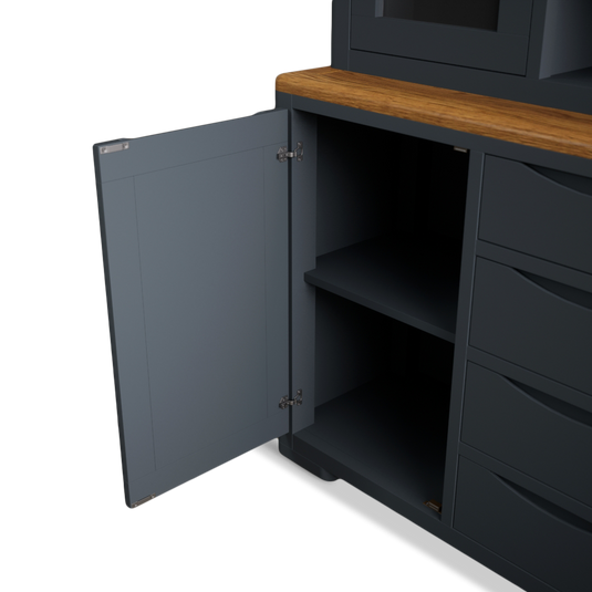 Blair Dark Blue Painted and Rustic Top Large Dresser