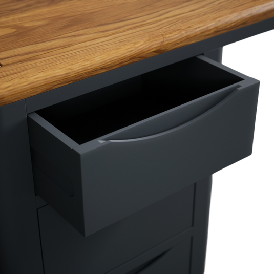 Blair Dark Blue Painted and Rustic Top Dressing Set