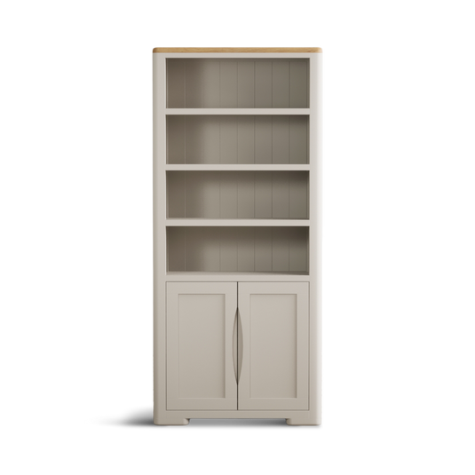 Canberra Soft White Painted Tall Bookcase