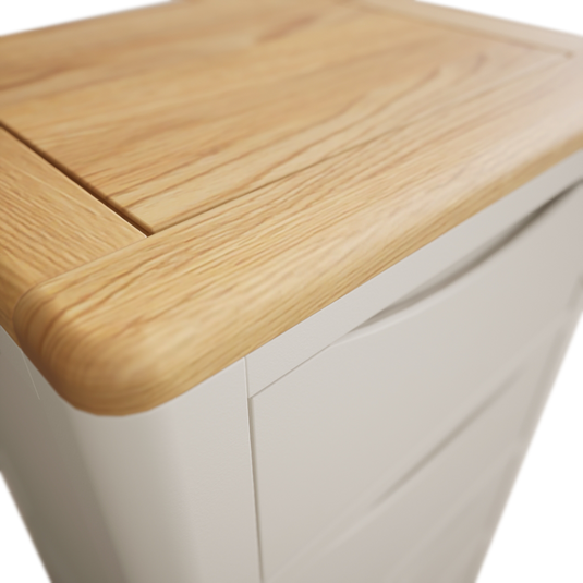 Canberra Soft White Painted 5 Drawer Tallboy