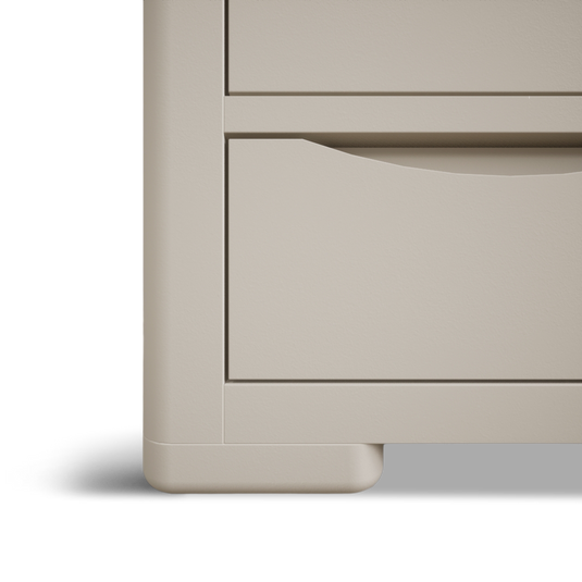 Canberra Soft White Painted 5 Drawer Tallboy