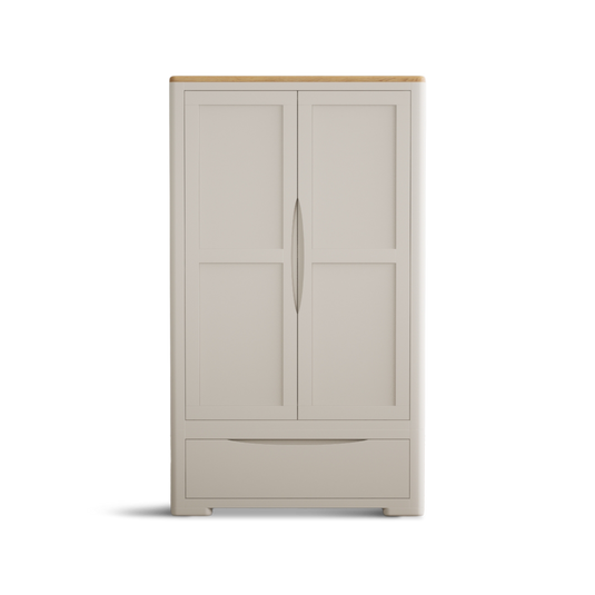 Canberra Soft White Painted Double Wardrobe