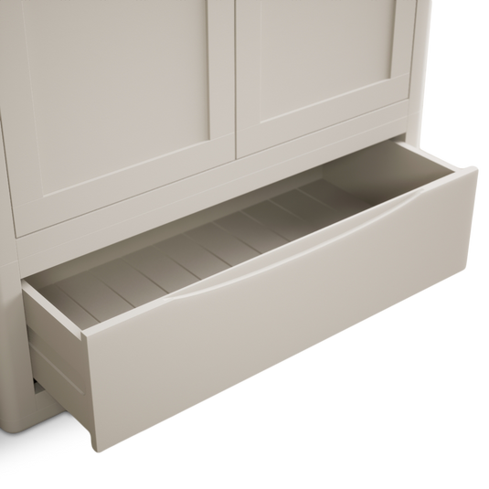 Canberra Soft White Painted Double Wardrobe