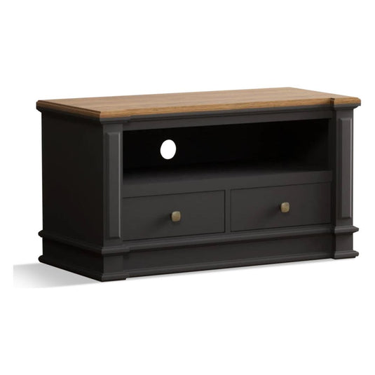 Bewley Oak and Charcoal Grey Painted Small TV Cabinet